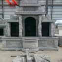 商洛 芝麻灰高档墓碑，土墓，可定制