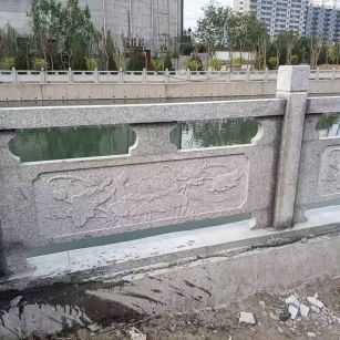 商洛 芙蓉白大花桥梁、河道，石材栏杆、围栏、护栏
