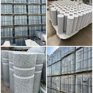 商洛 芝麻白花岗岩挡车柱、隔离柱多少钱