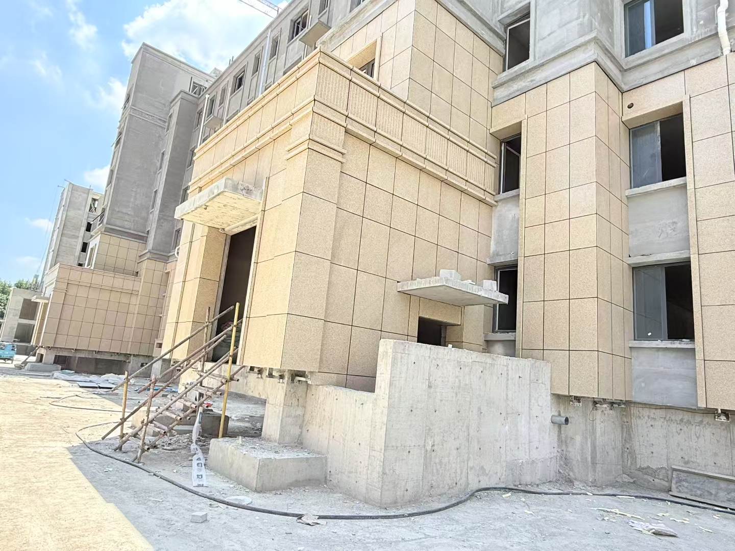 商洛 黄金麻干挂，工地实拍