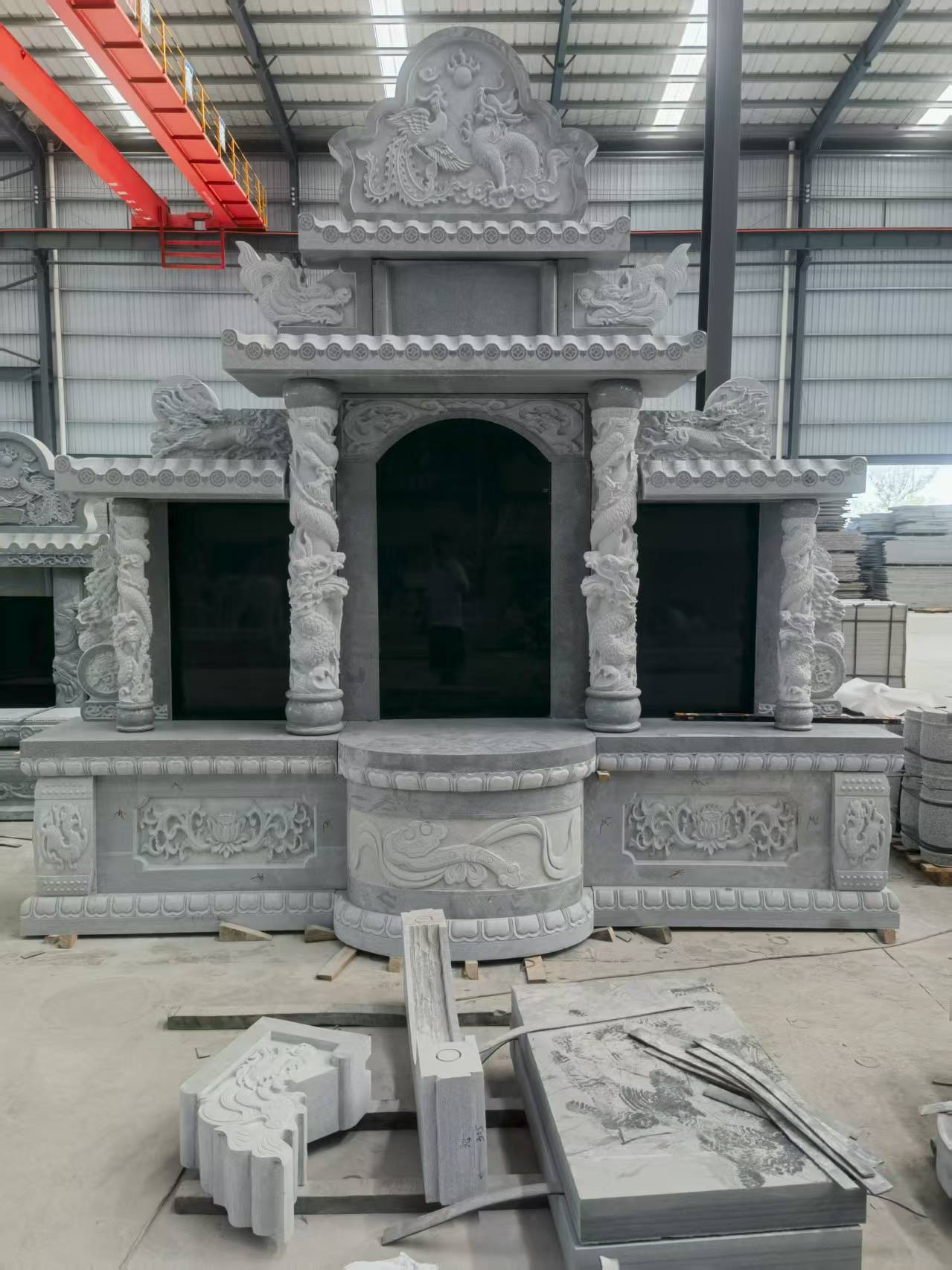 商洛 芝麻灰高档墓碑,土墓,可定制